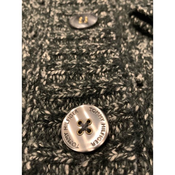 Tommy Hilfiger Woman's Charcoal Magenta Cotton Blend Knitted Cardigan Size S/P - Picture 4 of 5